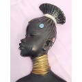 Vintage Ndebele South Africa Woman bust wall art
