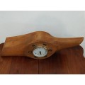 Vintage wooden plane propeller quartz clock