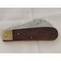 Vintage Stainless steel Pocket knife with wooden handle