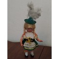 Vintage Folk Art Doll: Tyrolean Folk Doll circa 1950