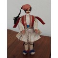 Vintage Folk Art Doll: Greek circa 1970
