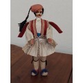 Vintage Folk Art Doll: Greek circa 1970