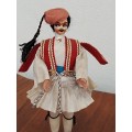 Vintage Folk Art Doll: Greek circa 1970
