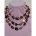 Three string Mixed Gemstone Necklace