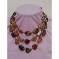 Three string Mixed Gemstone Necklace