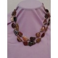 Double string Agate Gemstone Necklace