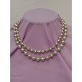 Double string Faux Pearl Necklace