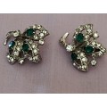 Pair of Diamante` clip on earrings