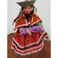 Vintage Folk Art Doll: South America