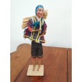 Vintage Folk Art Doll: Hand Made in Peru