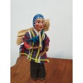 Vintage Folk Art Doll: Hand Made in Peru