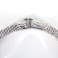 18CT WHITE GOLD MESH BRACELET