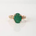 9CT YELLOW GOLD EMERALD RING