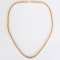 18CT YELLOW GOLD SQUARE WHEAT LINK CHAIN