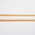 18CT YELLOW GOLD SQUARE WHEAT LINK CHAIN