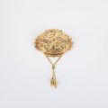 18CT YELLOW GOLD ANTIQUE BROOCH