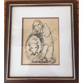 FRANS CLAERHOUT "TWO PRINTS SIGNED IN THE PLATE AND FRAMED"