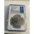 2019 SILVER KRUGERRAND NGC MS70 FIRST DAY OF ISSUE