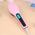 Fast Hair Straightener Electric Hair Brush Comb Magic straightener Brush LCD Display