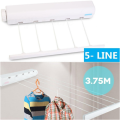 Heavy Duty Retractable 5 Line Hang-drying Rack Wall Mountable Clothes line