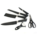 Stainless steel fruit knife kitchen knife set chef`s knife 6-piece gift set knife scissors melon pla