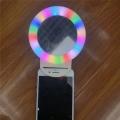 Led Ring Mobile Phone Selfie Ring Flash Lens 3-Level Brightness Clip-On Lens Rechargeable