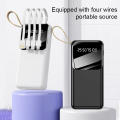 20000mah Solar Power Bank With Cable + Digital Display