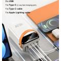 Mobile Power Bank Fast Charging 80000mah With Pd Port + Led Light