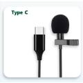C-Type Microphone Condenser Recorder Lavalier Type