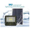 Led Solar Floodlight With Solar Panel + Remote Control