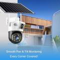 Wifi Camera Led Floodlight Strisolar Outdoor Cctv Wireless Surveillance Camera V380 Pro App 4G