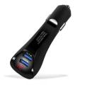 Dual Usb Universal Cell Phone Aluminum Led Display Car Charger