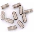 Type F Coupler Adapter Connector Female 100 Pieces