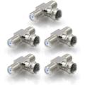 Male To Double Female Connector 10 Pieces F Type