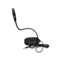 Xf0687 3.5mm Computer Microphone Black And Red Base Hose Game