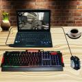 Wired Usb Backlit Gaming Keyboard Mouse Set Adjustable 3200Dpi