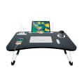 Foldable Laptop Desk With Tablet Holder, Cup Holder, 4-Port Usb Hub