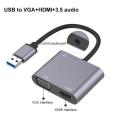 USB 3.0 to HDMI + VGA with AUX
