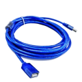 Usb 2.0 Transparent Blue Extension Cable 5M