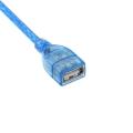 Usb2.0 Transparent Blue Male To Female Extension Cable 10M Cable For Smart Tv, Data Synchronization