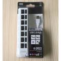 Hub Splitter On/Off Switch Adapter 7-Port Led Usb