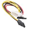 4-Pin Molex Power To 2 Sata Adapter Converter Y Split Cable 100-Pack