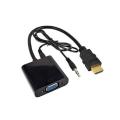 Hdmi Male To Vga Female Video Adapter Cable With Audio Cable