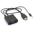 Hdmi Male To Vga Female Video Adapter Cable With Audio Cable