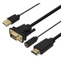 HDMI to VGA + audio with USB cable 1.5M