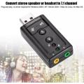Usb Sound Card Virtual 7.1 3D External Usb Audio Adapter Headset Microphone