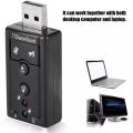 Usb Sound Card Virtual 7.1 3D External Usb Audio Adapter Headset Microphone