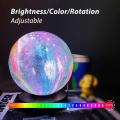 18cm Usb Rechargeable Rotating Galaxy Moon Lamp With Remote Control