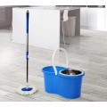 Rotating 360° Magic Spin Mop And Plastic Bucket Set-Blue