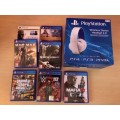 PS4 7 Games with white PS4 bluetooth headset